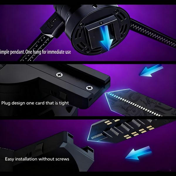 LED Hologram Fan with 768 LED Lamp Beads 3740nit Brightness and 176° Viewing Angle for Indoor Applications