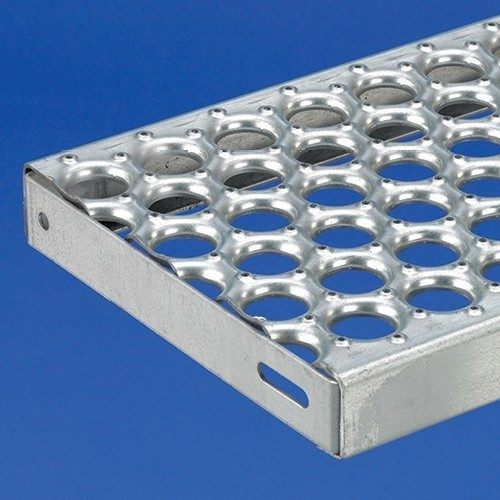 Safety Walkway Steel Grating 2 Noses Closed Roof Galvanized