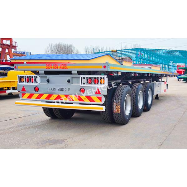 TITAN 40 Ft 3 Axle Container Flatbed Trailer Truck Semi Trailer for Sale