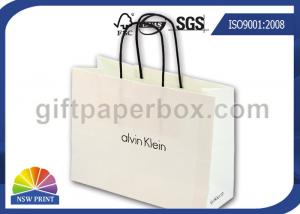 Quality White Kraft Paper Custom Printed Paper Shopping Bags Wholesale with Twisted Paper Handle wholesale
