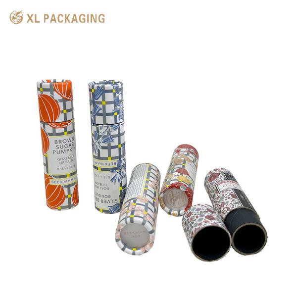 XL Packaging Custom Packaging Box Small Colorful Lip Balm Paper Tube Cosmetic Cylindrical Paper Tube Box Packaging