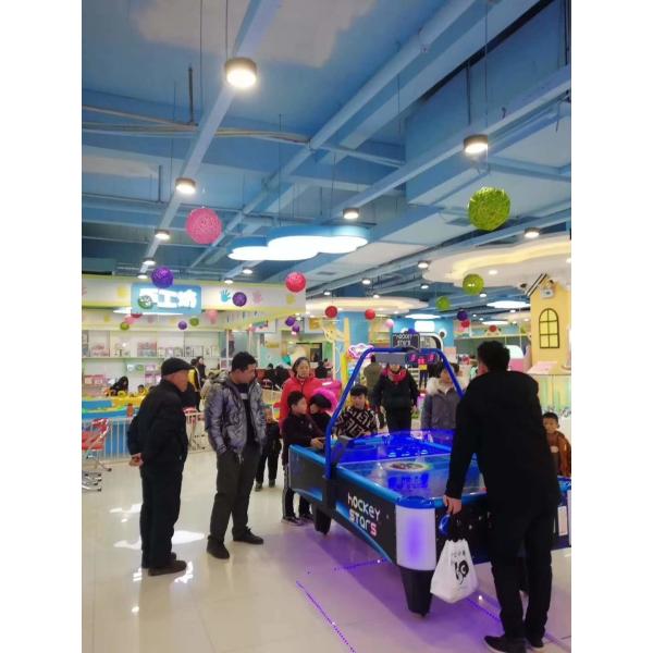 Hockey Star Arcade Style Air Hockey Table , Fiberglass 4 Player Air Hockey Table