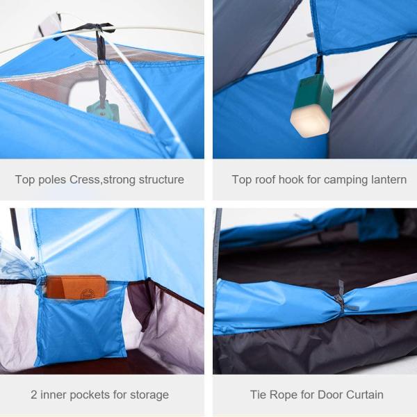 190T Polyester Pop Up Instant Lightweight Backpacking Tent