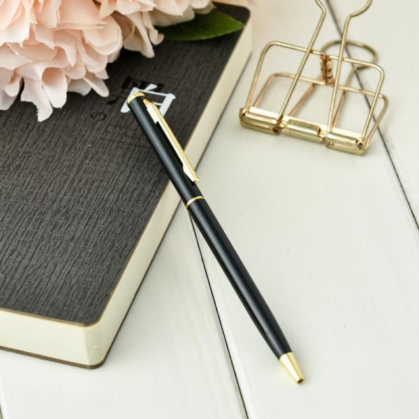 Personalized Slender Metal Ball Pen 0.7mm Advertising Promotion Hotel Ballpoint Pen