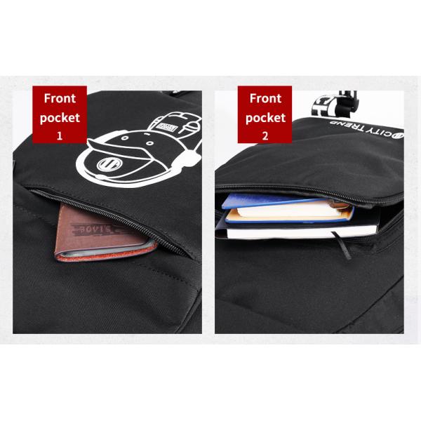 Wholesale custom fluorescent logo boys waterproof bookbag durable luminous student school bags backpack for men