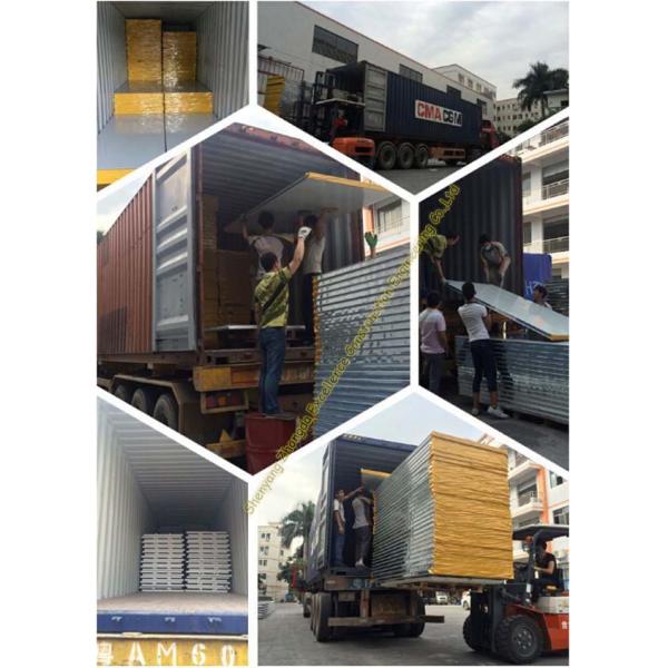 Anti Corrosion 100mm Metal Sandwich Panels Galvanzied Steel Sheet