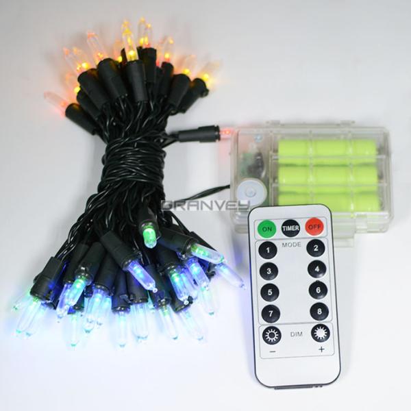 Color Changing Outdoor Led Bulb String Lights , 50 LED Outdoor Led String Lights For Trees