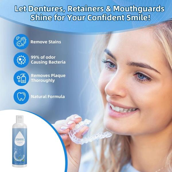 250ML Ultrasonic Retainer Cleaner Solution Jewelry Cleaner Solution 8.5 oz