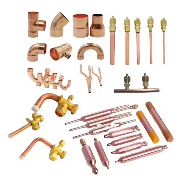 2 Way 3 Way Copper Split Service Valve for Air Conditioning Parts Customized