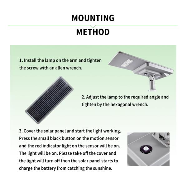 High Lumen 170lm/W Solar Powered Street LightsWith Motion Sensor