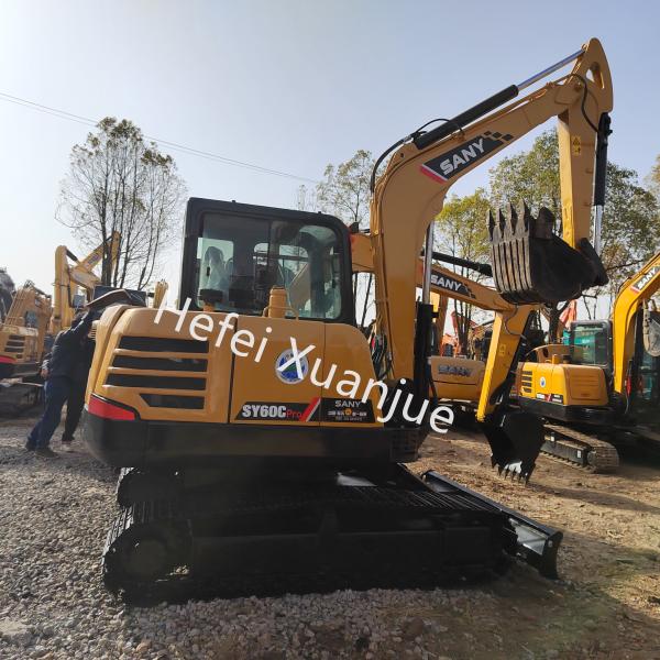 SY60Pro Used Sany Excavator With Machine Travel Speed 4.2 / 2.4 In Good Condition