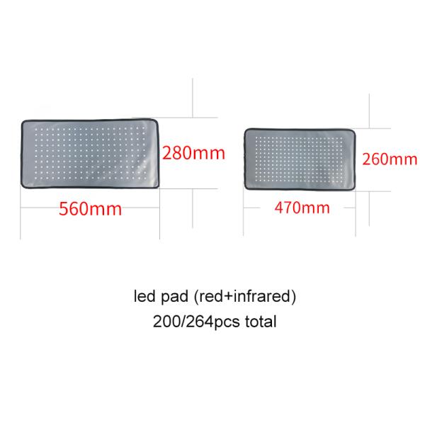Led phototherapy device 660nm 810nm red light therapy device home PDT physiotherapy mat