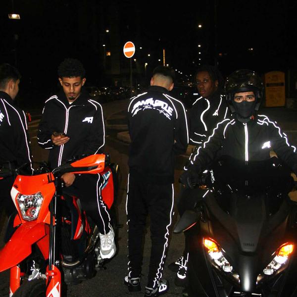 Digital Print Mens Slim Fit Tracksuit Streetwear Matching Sweatpants And Jacket OEM Service