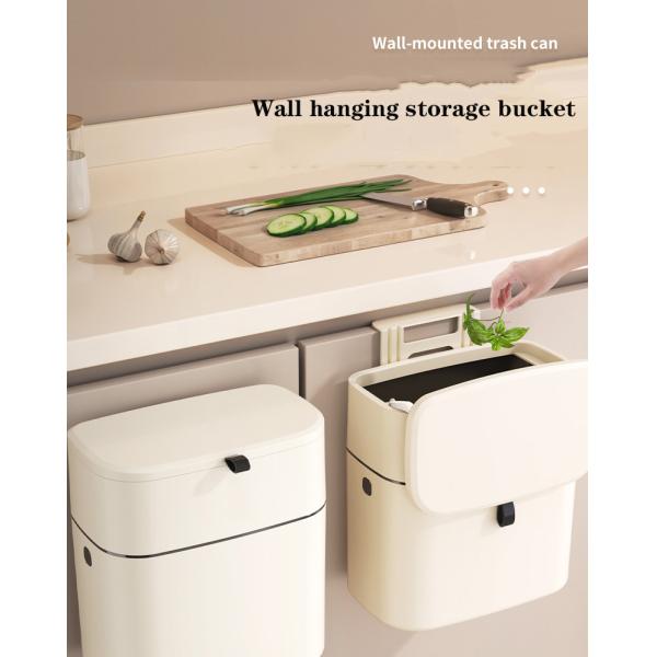 Load-Bearing Strong Hanging Household Trash Can Kitchen Preferred Non-Punching Bent Wall Hanging Trash Can