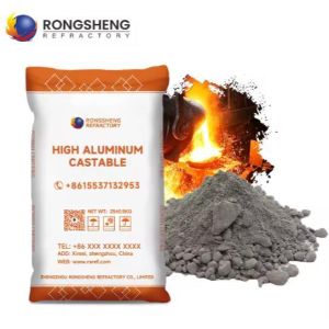 Rongsheng Refractory Castable Low Cement Refractory Casting 1650℃ High Alumina