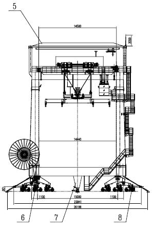45T Rail Mounted Container Gantry Crane Double Girder With Hoist