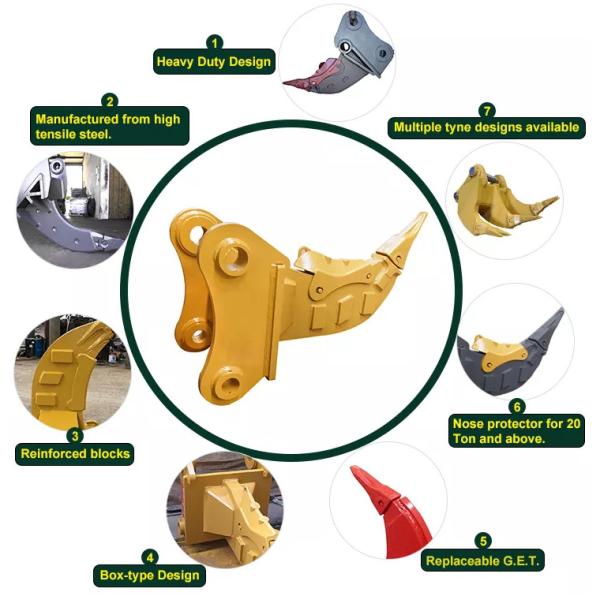 Q345B Excavator Ripper Attachment For PC200 PC320 EX200 SK200