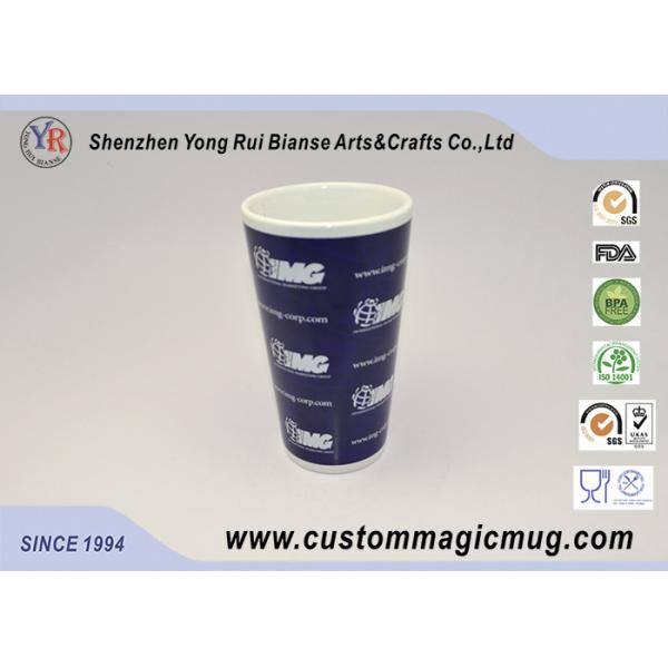 Eco-friendly Large V Shaped Mug , 12oz Ceramic Porcelain Coffee Mugs