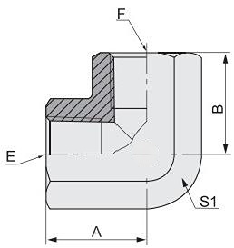 90 Degree Elbow 3 Way BSPT Female Carbon Steel Hydraulic Adapter 7t9 NPT Thread Fitting