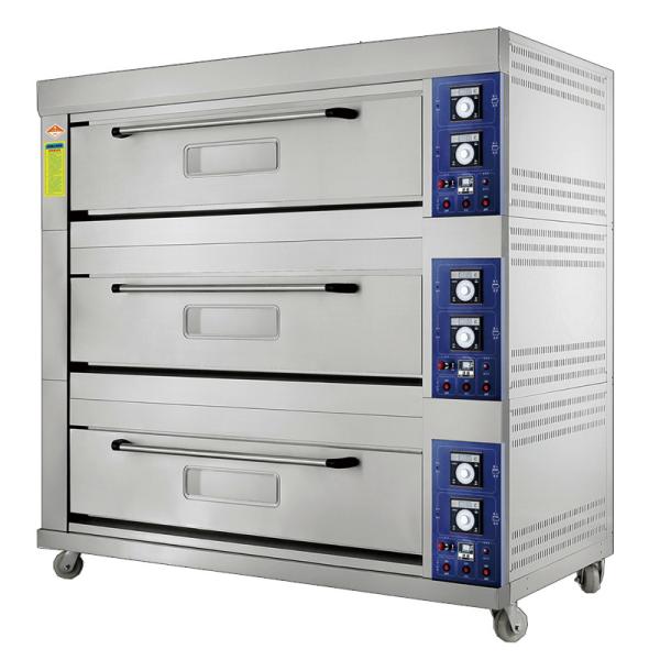 Large Capacity Gas Baking Ovens with Stainless Steel Housing Toughened Glass Door