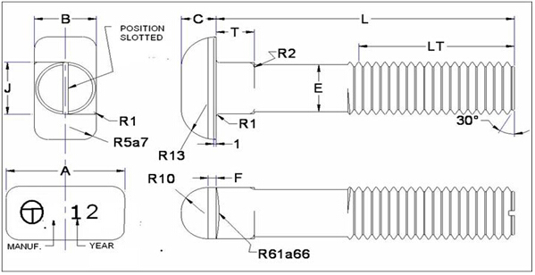 ISO High Tensile Track Bolt 40Cr For Rail Joint Plate carbon steel