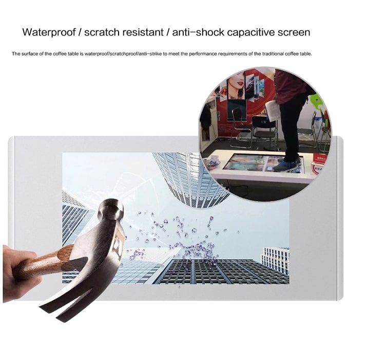 55 Inch Mobile Interactive Touch Table with TFT Panel for Gaming and Digital Kiosk