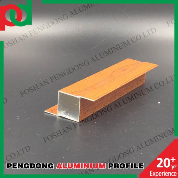 Wood Grain aluminium profile for kitchen cabinet
