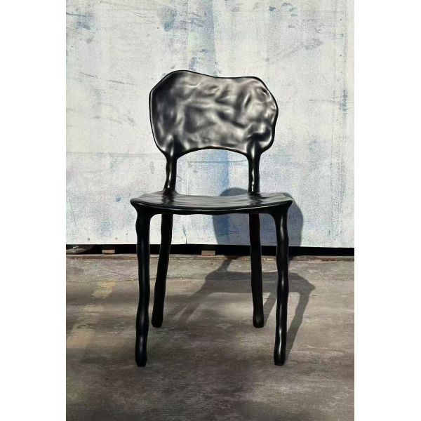 Clay-style Chair, Fiberglass-reinforced Plastic (FRP), Nordic Designer Style, Modern Minimalist Negotiation Chair, Backrest Vanity Chair, Café Office