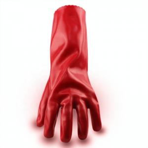 Quality Safety Cuff Red PVC Dipped Chemical Resistant Gloves 18