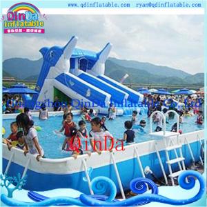 Quality Giant lake inflatable water slide for sale inflatable pool slides for inground pools wholesale