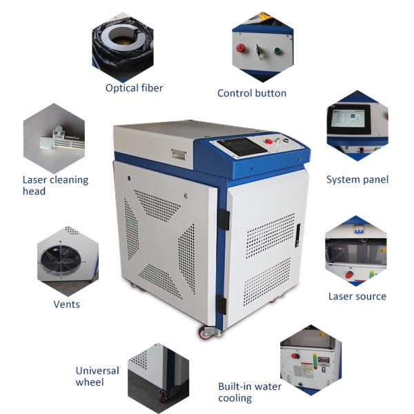 1000W 1500W Large Format Fiber Laser Cleaning Machine Metal Rust Removal Laser And Cleaner