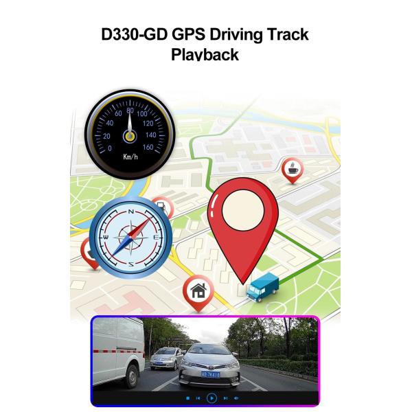 3inch WIFI GPS Video Car DVR Camera Recorder FHD 1080P 24H Parking Monitor