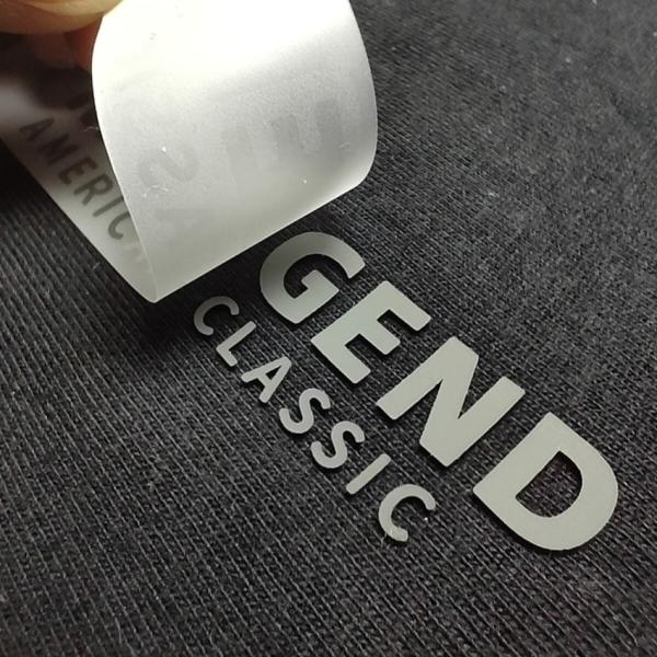 Matte Silicone Heat Transfer Logo Flat Screen Printing Logo Customized