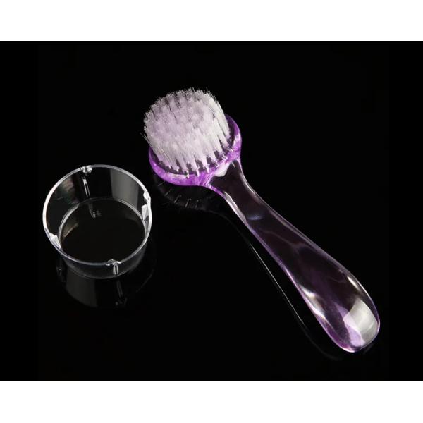 Remove Dust Makeup Washing Brush Manicure Professional Plastic Nail Art Dust Cleaning Brush With Cap Round Head