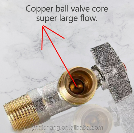 Safety DN20-NPT Plumbing Angle Valve Triangle Angle Valve 1/2inch