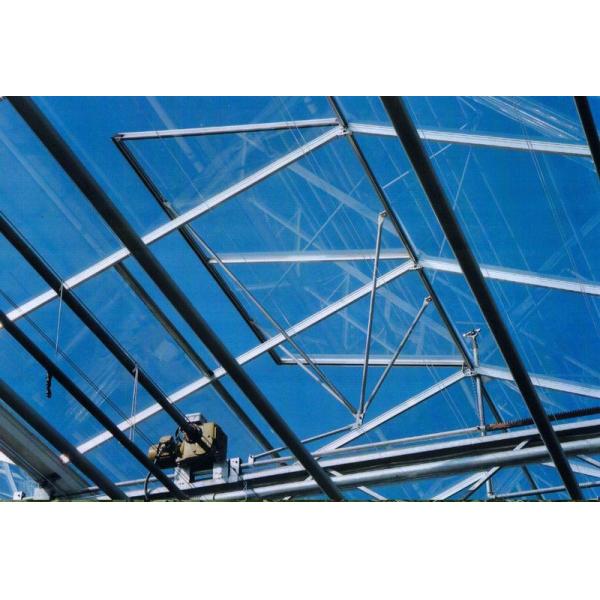 Green Agricultural Glass Greenhouse with 5mm Covering Span Width 9.6m 10.8m 12m