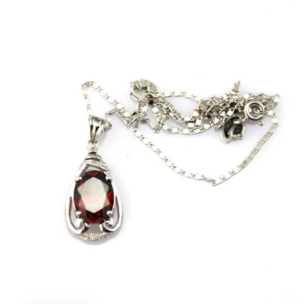 925 Silver Jewelry 9mmx11mm Amethyat Cubic Zircon Pendant(PSJ0406)