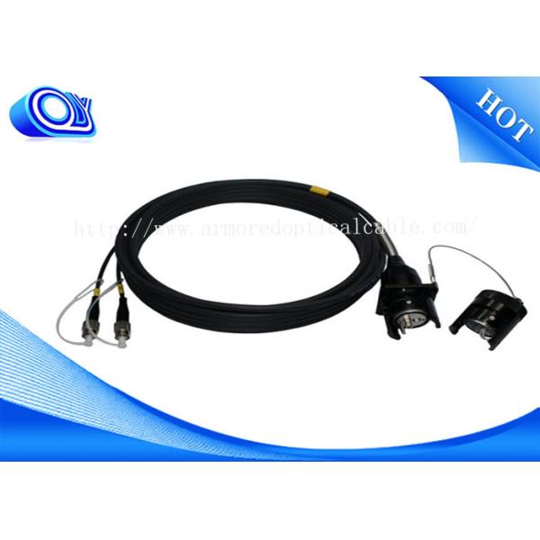 2 Core FC Connector Tactical Fiber Optic Cable OFNR Flame / Outdoor Fiber Optic Cable