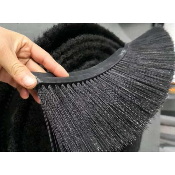 Nylon Bristle Material Brush Strip for Arc Curve Profile Aluminum Holder Industry Door