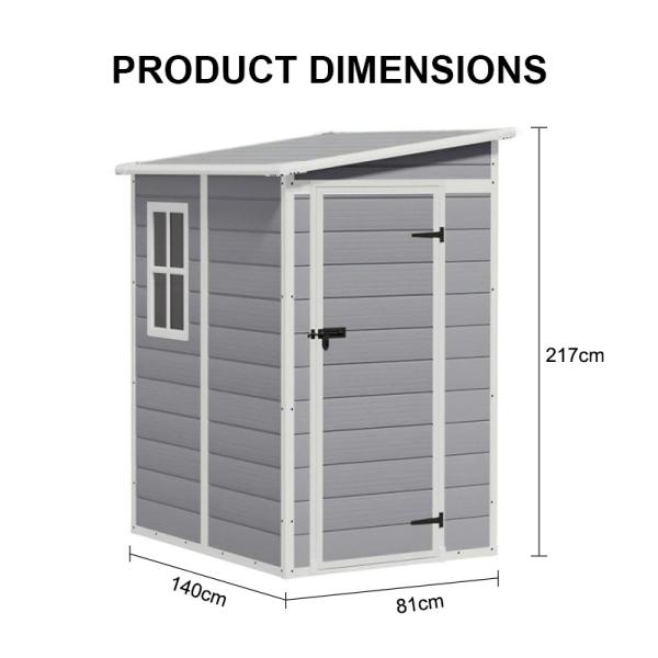 Easy Assembly Garden Storage Shed - Front View