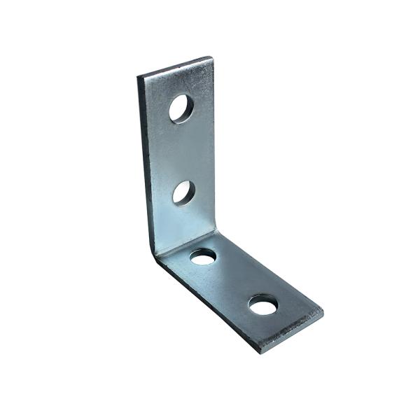 Right Angle Threaded Rod Clip With 1/4in Hole Glass Railing Top Channel Fittings