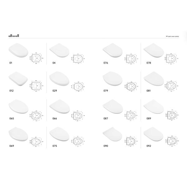 Duroplast Hot Sale Custom Cheap Price WC Bathroom Sanitary Ware Modern Soft Closing UF Square Shape Toilet Seat Cover