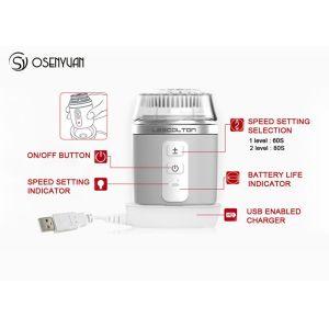 Household USB Rechargeable Ultrasonic Facial Cleansing Brush Built In Digital