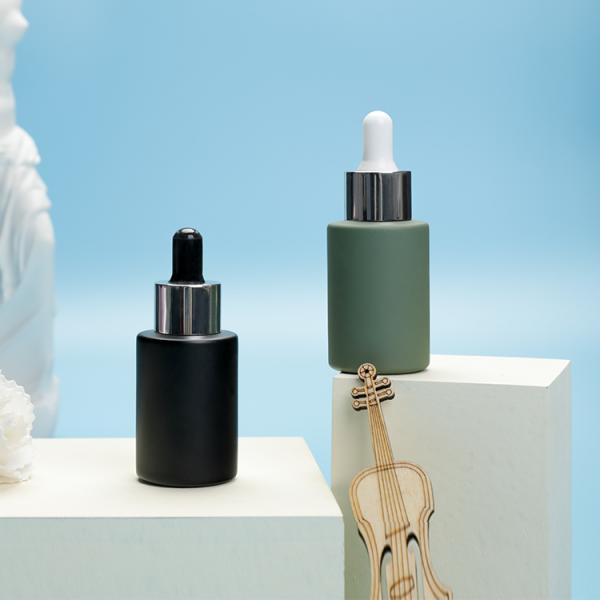 30ml Cosmetic packaging Essential Oil Bottles Round Skin Care Serum Bottles Dropper