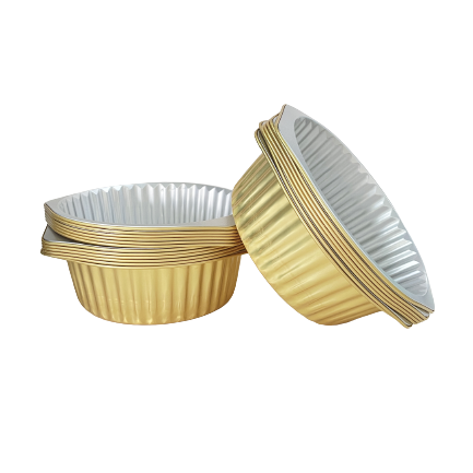 Pulp Moulding Process Rectangular Aluminum Foil Food Container with Colorful Design