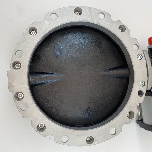 Flange Connection Aluminum Butterfly Valves DN250 Pneumatic For Cement Silo