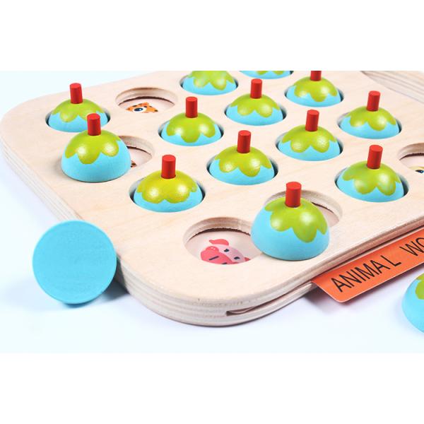 Montessori 3D Unisex Memory Match Puzzle Game Chess Toy