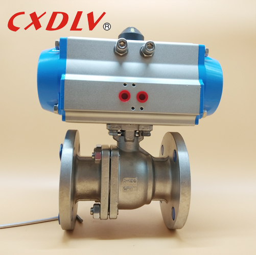 Double Acting Flange Pneumatic Actuated Ball Valve Control Valve 150LB