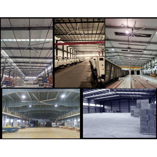 3.8m PMSM HVLS Ceiling Fans Commercial HVLS Fan 100rpm Maximum Speed