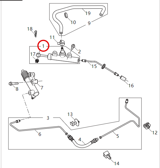 MAXUS A89/V80 Brake System Cylinder Assy Clutch Master Cylinder C00002560 / C00056735